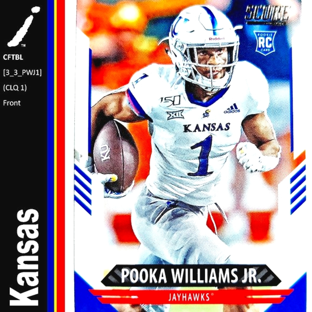 Kansas Jayhawks (Pooka Williams Jr) - CFTBL [3_3_CF1] - Rookie Card (RC)